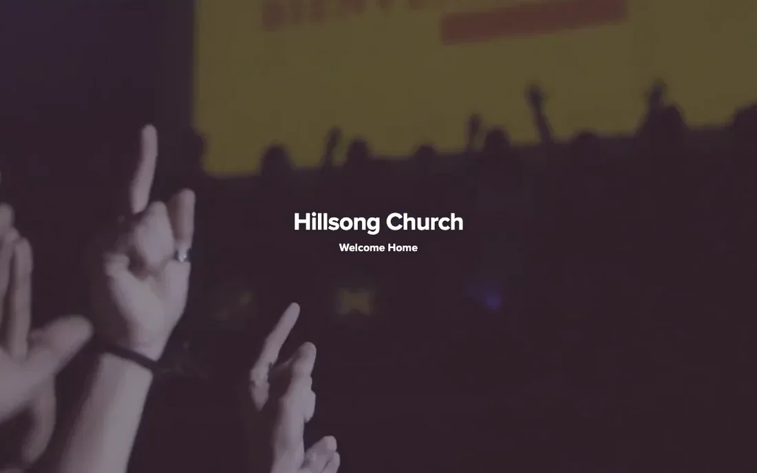 Hillsong Church – domovská stránka webové platformy.