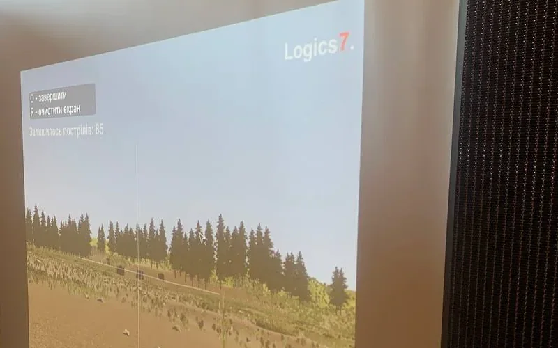 Szenario auf dem Laser-Schießstand mit der von Logics7 entwickelten Software.