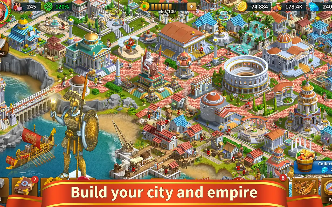 Rise of the Roman Empire — screenshots from the Google Play listing, © MERSIE LIMITED.